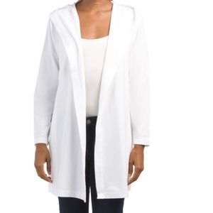 Eileen Fisher XL White Hooded Jacket